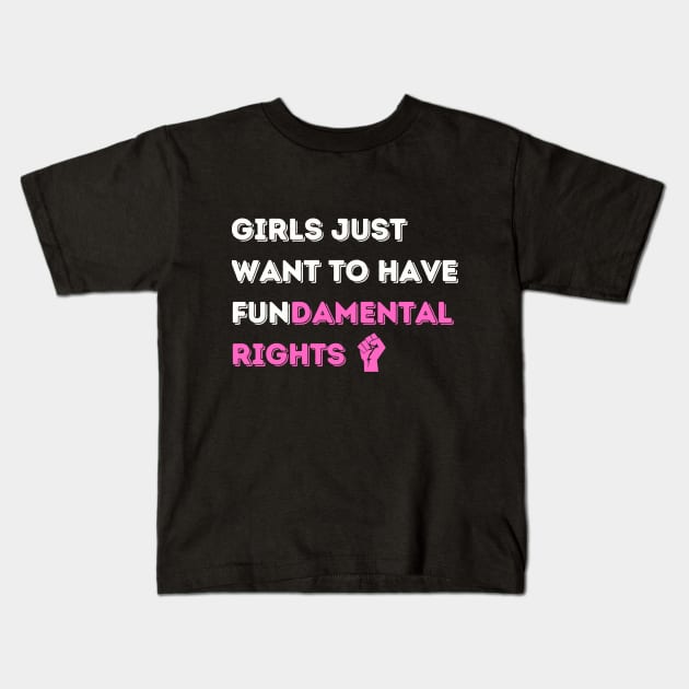 Girls' Fundamental Rights T-Shirt - Inspiring Message, Activist Fashion, Great for Equality Marches, Thoughtful Birthday Gift Kids T-Shirt by TeeGeek Boutique